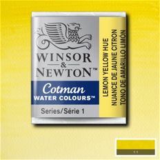 Gule Akvarellmaling Winsor & Newton Cotman half pan lemon yellow hue, watercolours, 1.6 x 1.1 x 1.9 cm