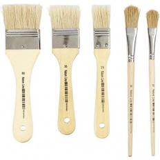 Creotime Varnish Brushes, W: 13 17 25 35 50 mm, 10 pc/ 1 pack