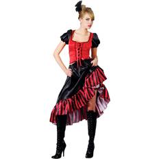Wicked Costumes Ladies Medium Can Can Saloon Girl Red Outfit Costume for Moulin Rouge Wild West Fancy Dress