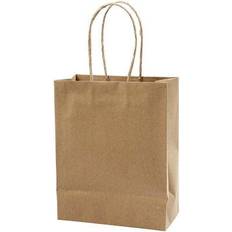 Gaveinnpakninger & Gaveposer Paper Bag, H: 23 cm, W: 18x9 cm, 125 g, brown, 10 pc/ 1 pack