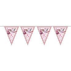 Folat 09257 Birth Girl Bunting Garland with Stork-10 m, Pink