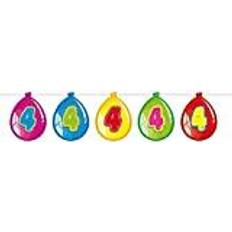 Folat 4th Birthday Balloon Garland Multicolor 10 Meters