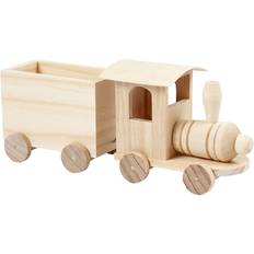 Leketog på salg Creativ Company Toy train with carriage, H: 9,5 cm, L: 21,5 cm, W: 6,5 cm, 1 pc