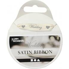 Edding Basteln Edding Satin Ribbon, W: 10 mm, off-white, 8 m/ 1 roll