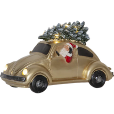 Innebygd strømbryter Julelamper Star Trading Scenery Merryville Christmas Car with Santa Julelampe 12cm