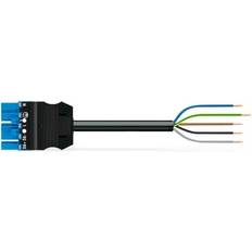 Wago Winsta Connecting cable 3m pvc eca plug/open-ended blue