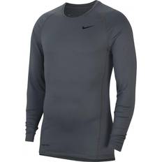 Nike Pro Warm Long Sleeve Top Men - Grey/Black