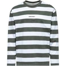Hype Unisex Adult Continu8 Striped Print Long-Sleeved T-shirt - Grey