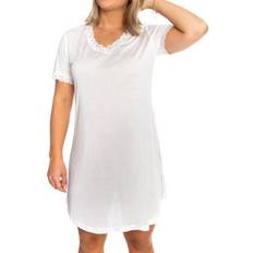 Lady Avenue Silk Jersey Nightgown - Off White