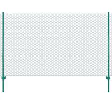 vidaXL Wire Mesh Fence with Posts