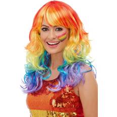 Parykker Smiffys Rainbow Glam Wig