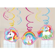 Wirbel Amscan 11012050 Unicorn Swirl Decoration 6 Pcs