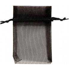 Organza Bags, size 7x10 cm, black, 10 pc/ 1 pack