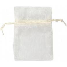 Organza Bags, size 7x10 cm, off-white, 10 pc/ 1 pack