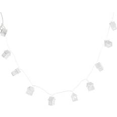 Christmas garland DKD Home Decor White Houses (120 x 4 x 6 cm)