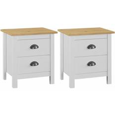 vidaXL Hill Range Bedside Table 13.8x18.1"