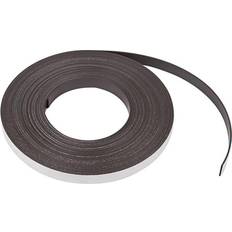 Svarte DIY Magnetic Strip, W: 12,5 mm, thickness 1,5 mm, 10 m/ 1 pack