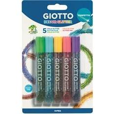 Vannbasert Glitterlim Giotto GLITTER GLU 10.5ML CONFET 5 SET