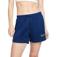 Nike Dri-Fit Academy Knit Football Shorts Women - Blue Void/Blue Void/Volt/Volt