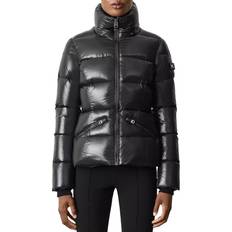 Mackage Outdoor Jackets - Women Outerwear Mackage Madalyn Lustrous Light Down Jacket with Hood - Black