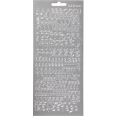 Creativ Company Stickers, alphabet, 10x23 cm, silver, 1 sheet