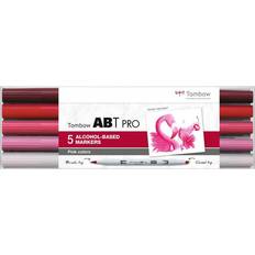 Tombow ABT PRO Dual Brush Pen 5-set Pink Colors