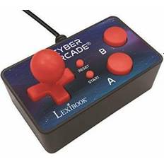 Lexibook piece TV Console Cyber Arcade, 200 Games, Plug N' Play Controller, Sport, Action, Joystick, Black/Blue