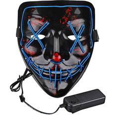 Annen Film & TV Masker El Wire Purge LED Mask Blue