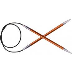 Knitpro Knit Pro KP47154 Zing: Fixed Circular Knitting Pins: 100cm x 2.75mm, 2.75mm Orange