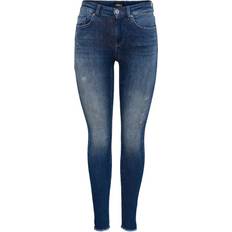XL Jeans Only Blush Life Mid Ankle Skinny Fit Jeans - Blue/Dark Blue Denim