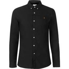 FARAH Brewer Slim Fit Organic Cotton Oxford Shirt - Black