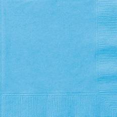 Unique Party 30892 Solid Luncheon Napkins Pretty Powder Color Theme 20ct, Baby Blue, Pack of 20