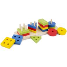 Stapelspielzeuge reduziert New Classic Toys Geometric Stacking Puzzle