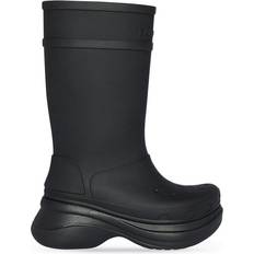 Men Rain Boots Balenciaga Crocs Boots - Black