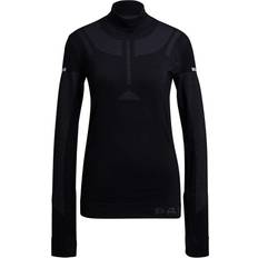 Adidas Primeknit Mid Layer Shirt Women - Black Melange/Grey