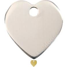 Red Dingo Stainless Steel Tag Heart Large