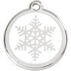 Red Dingo Enamel Tag Snow Flake Large