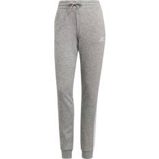 Adidas Dame - Joggebukser Adidas Women's Essentials French Terry 3-Stripes Joggers - Medium Grey Heather/White