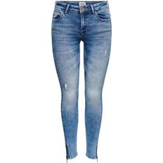 Only Kendell Life Reg Ankle Skinny Fit Jeans - Blue/Light Medium Blue Denim