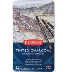 Water Based Colored Pencils Derwent Tinted Charcoal (12) Tin