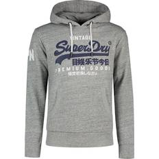 Superdry Organic Cotton Vintage Logo Hoodie - Grey Marl