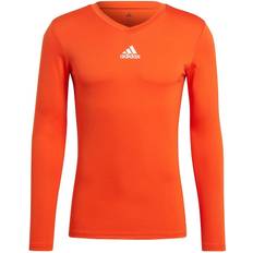 Men - Soccer Base Layer Tops Adidas Team Base Long Sleeve T-shirt Men - Team Orange