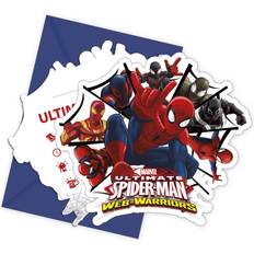 Spiderman web warriors inbjudan, 6 st