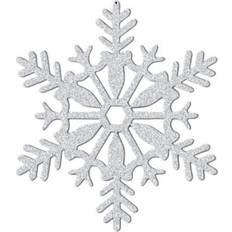 Amscan 191360 Christmas White Snowflake Hanging Decorations 12 Pack