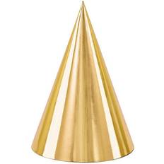 PartyDeco Partyhattar Guld 6-pack