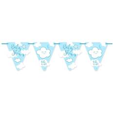 Folat 65358 Baby Shower Boy Paper Flagbanner, Blue