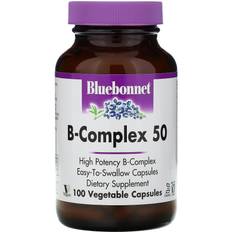 Amino Acids Bluebonnet Nutrition B-Complex 50 100 Vegetable Capsules