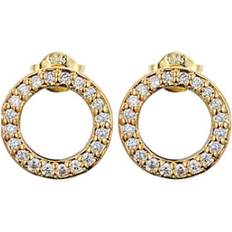 Everneed Caroline Circle Earrings - Gold/Transparent