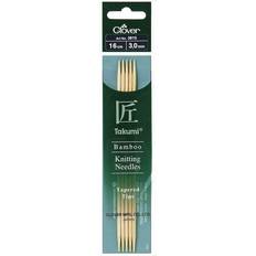 Clover Takumi Bamboo: Knitting Pins: Double Ended: Sets of Five: 16cm x 3.00mm, Wood, 3mm