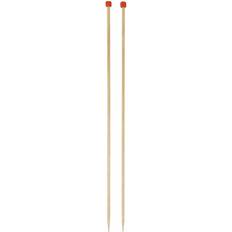 Knitpro Basix Birch: Knitting Pins: Single Ended: 40cm x 3.75mm, Birchwood, Multi-Colour, 40 x 0.38 x 0.38 cm